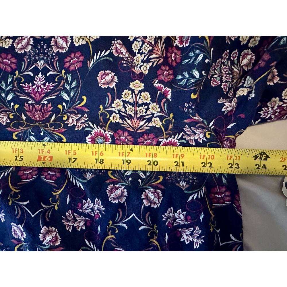 NWT St. John’s Bay Navy Floral Dress With Belt XL - Picture 5 of 6